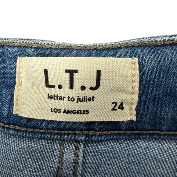 Letter To Juliet Womens Distressed Medium Wash High Waisted Jeans Size 24 - Picture 7 of 9